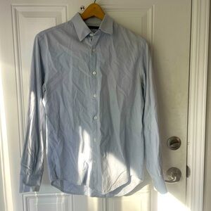 Light blue cotton button-up shirt #preppy some stains shown in photos